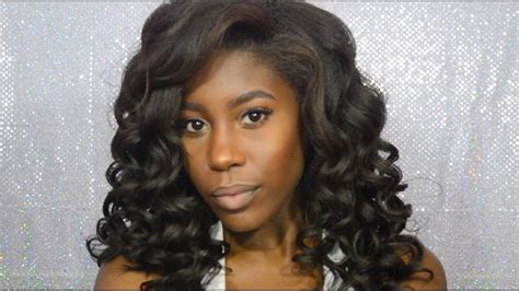 wand curls relaxed hair youtube