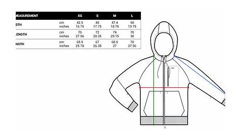 Womenswear Size Chart - Pacsafe Apparel