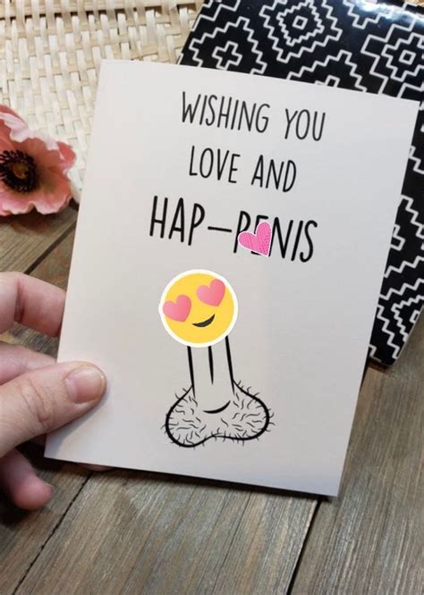 Funny Bridal Shower Card Wishing You Much Hap Penis Gift For The Bride