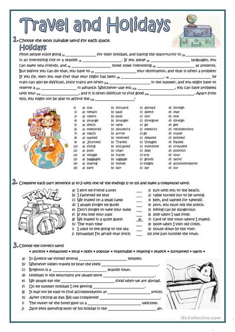 My Summer Holidays English Esl Worksheets For Distance My Summer