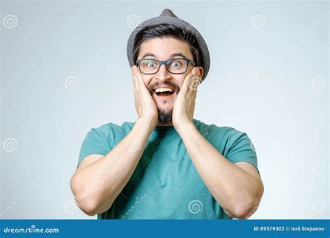 Man With Shocked Amazed Expression Stock Photo Image Of Healthy