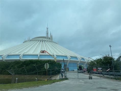 Photos Cleanup Begins On Dirty Space Mountain Exterior At Magic