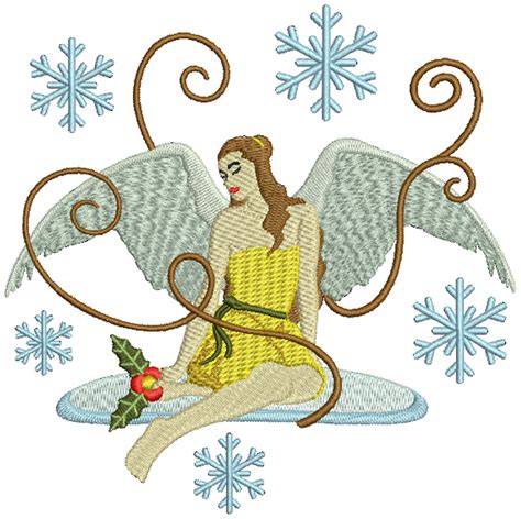 Machine Embroidery Design Christmas Angel Design 05