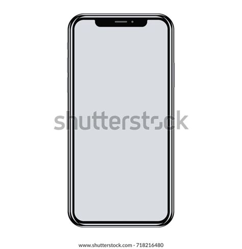 Smartphone Isolated On White Background Realistic Stock Vector Royalty