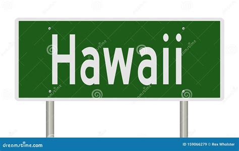 Highway Sign For Hawaii Stock Illustration Illustration Of Highway