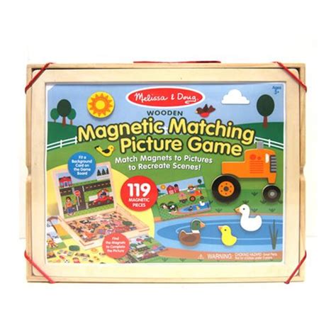 Melissa And Doug Wooden Magnetic Matching Picture Game