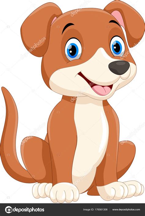 Cute Little Dog Cartoon Sitting Stock Vector Image By ©irwanjos2 176561306