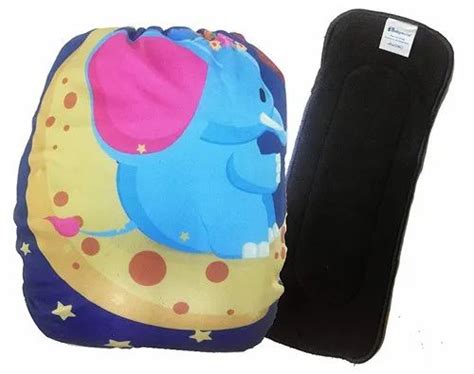 Babymoon Set Of 2 1 Cloth Diaper With 5layers Charcoal Bamboo Insert