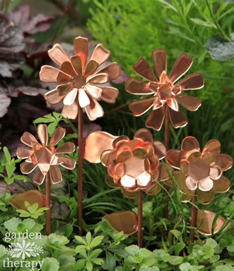 These Copper Garden Art Flowers Will Never Stop Blooming Garden Therapy
