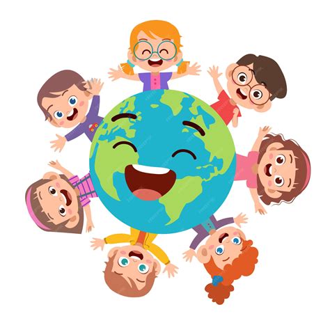 Premium Vector Kids Earth Day Illustration