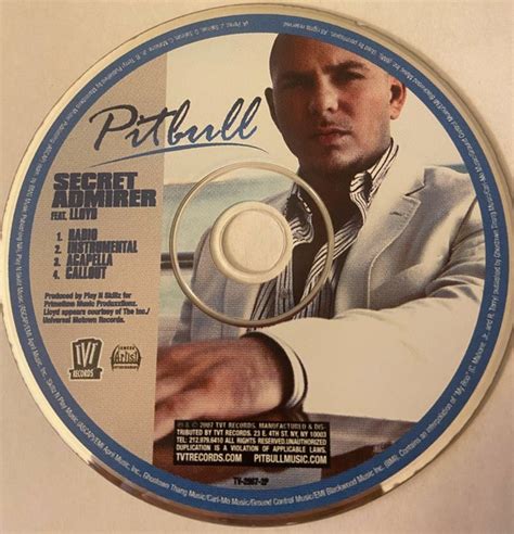Pitbull Secret Admirer 2007 Cd Discogs