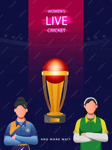 Premium Vector Watch Live Of Womens Cricket Match Between India Vs
