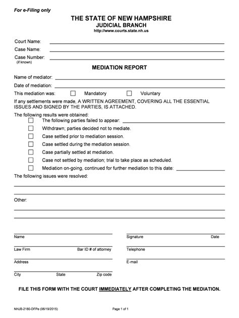 Date Of Mediation Form Fill Out And Sign Printable Pdf Template