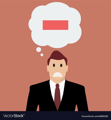 Businessman With Negative Thinking Royalty Free Vector Image