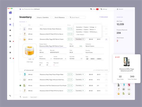 Free and open source inventory management software system for warehouses facilitates tracking several details with efficient and organized inventory data. Inventory Management | Web design, Dashboard design, App design