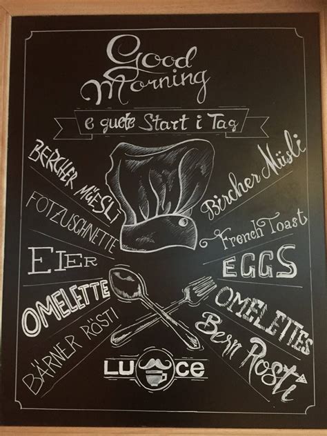 Menu at Luce Restaurant, Lucerne