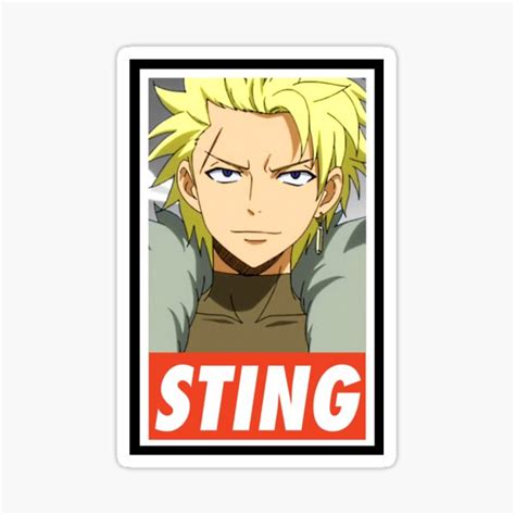 Fairy Tail Sting Sticker For Sale By Wubbadubb Redbubble