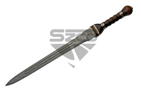 Short Sword Damascus Steel Blade Roman Gladius Legionnaire