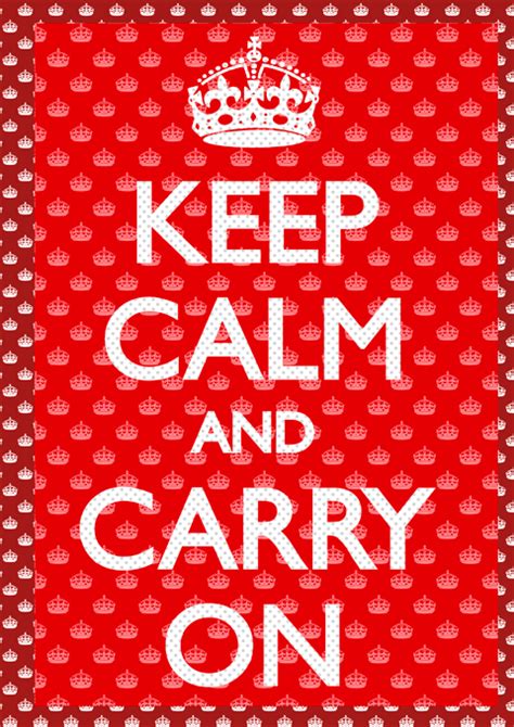 Keep Calm And Carry On 3d Poster På
