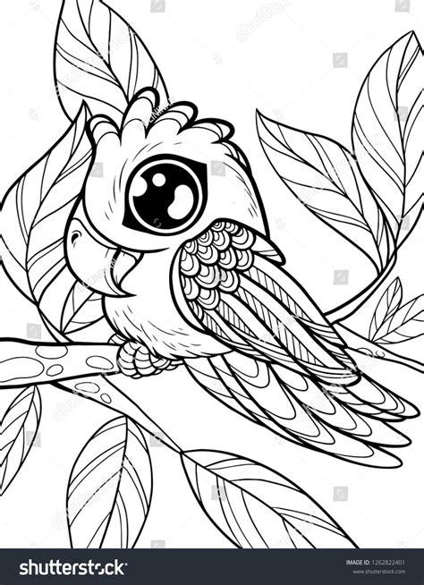 Vector Coloring Page For Children Cute Animals Coloring Book For Kids
