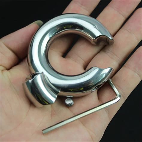Stainless Steel Scrotum Pendant Stretcher Locking Up Testicular Traning Screw Fixed Penis