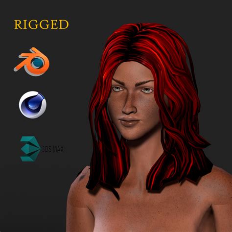Beautiful Naked Woman Rigged D Game Character Low Poly Cad Files 131712