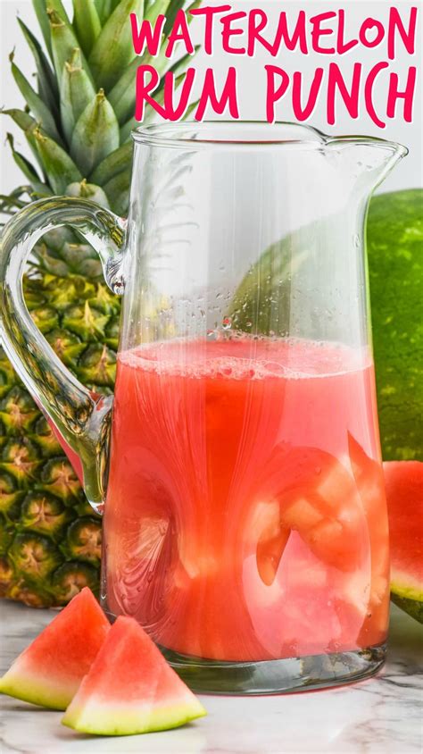 This Watermelon Rum Punch Is Only A Few Easy Ingredients For A Big