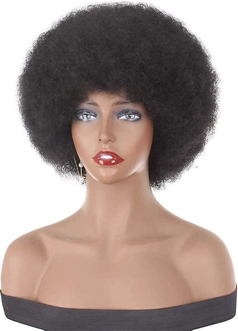 4 inch short afro kinky curly wigs black fluffy afro curly hair synthetic wigs acsergery t