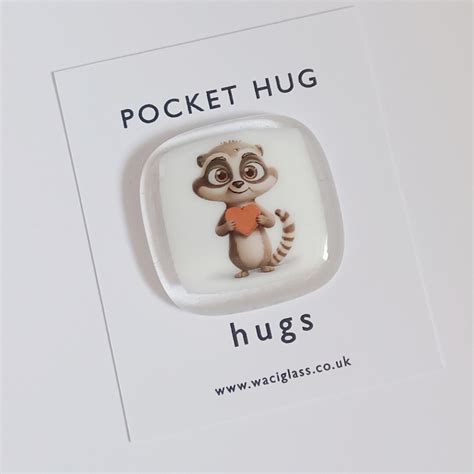 Pocket Meerkat Hug Fused Glass Pocket Hug Love You Thinking Etsy Uk
