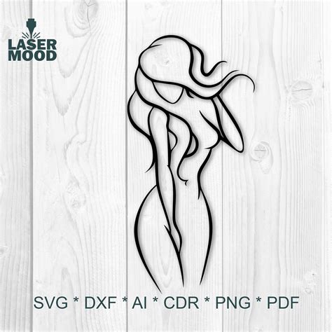 Sexy Woman SVG DXF CDR Digital Vector File For Laser Or Etsy