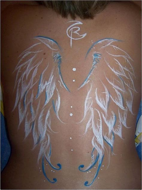Download Free Amazing Simple White Ink Angel Wings Tattoo To Use And