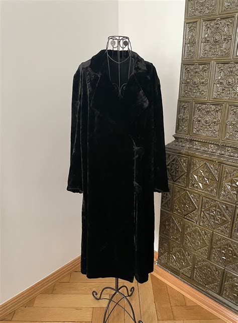 Edwardian Black Velvet Coat Ann Es Femmes Etsy