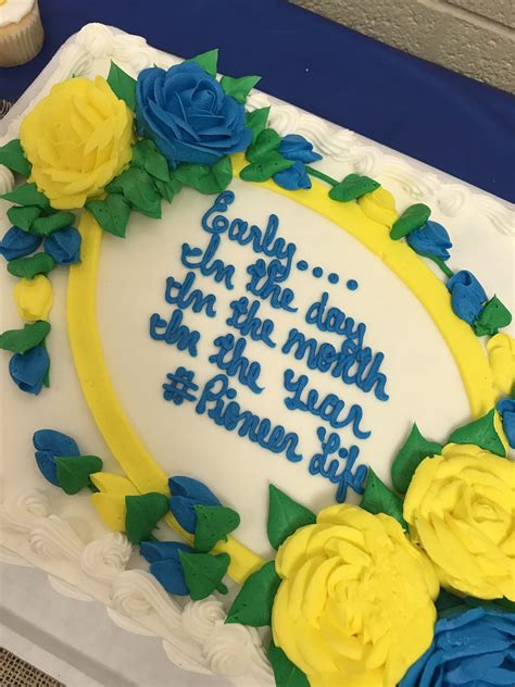 Get your friends and family round the table, pour a glass of wine and serve up something amazing. JW pioneer appreciation dinner cake | Bible cake, Pioneer ...