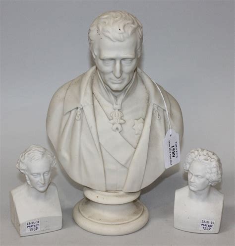 A Copeland Parian Bust Of The Duke Of Wellington Originally Sculpted