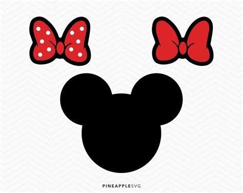 Alphabet Minnie Mouse Head Bow Svg Cut File For Cricut Silhouette The