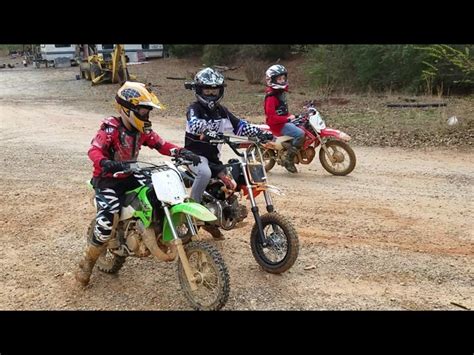 Kids Riding Dirt Bikes Drag Racing And Big Jumps At High Falls Mx