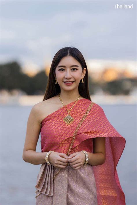 radiant lady in thai national costume thailand 🇹🇭