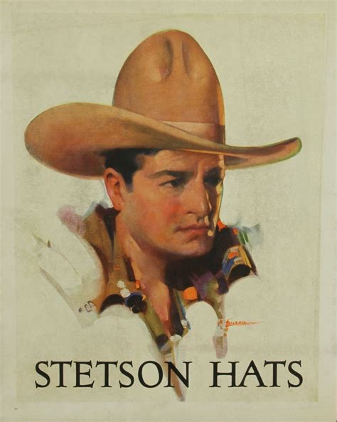 Stetson Hat Advertising Window Card Cowboy Ca 1920 In 2019 Cowboy