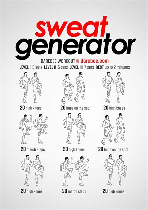 Sweat Generator Workout Cardio Workout Calisthenics Workout
