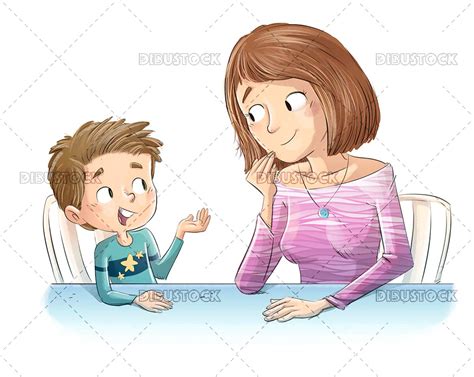 Boy And Girl Talking Illustrations From Dibustock Childrens Stories