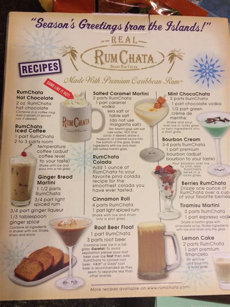Eggnog is a favorite holiday drink and it's excellent with a rum base. RumChata Drinks, OMG my absolute favorite drink at the ...