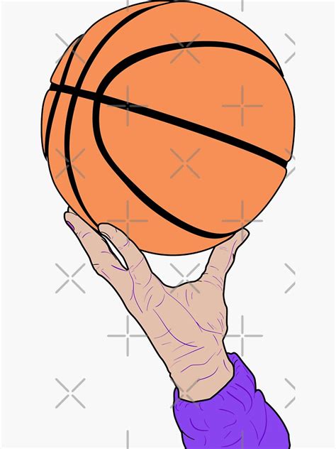 Hand Holding Basketball Sticker For Sale By Omarts14 Basketball