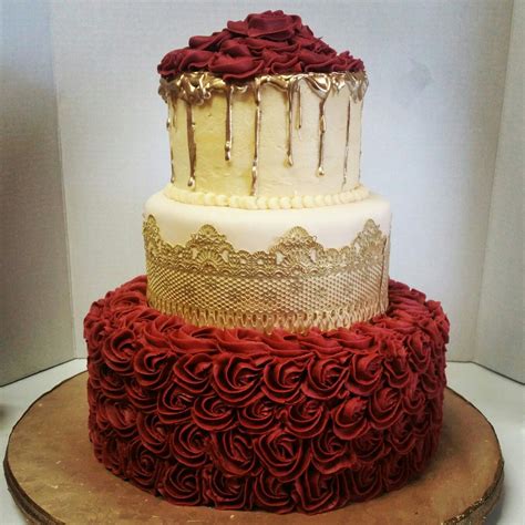 The cakes themselves will be two inches, but the extra room helps prevent overflow. Inspiring 50+ Burgundy Quinceanera Themes https://fazhion ...