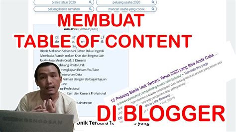 Cara membuat youtube tv di blogger. CARA MEMBUAT TABLE OF CONTENT (TOC) DI BLOGGER - YouTube