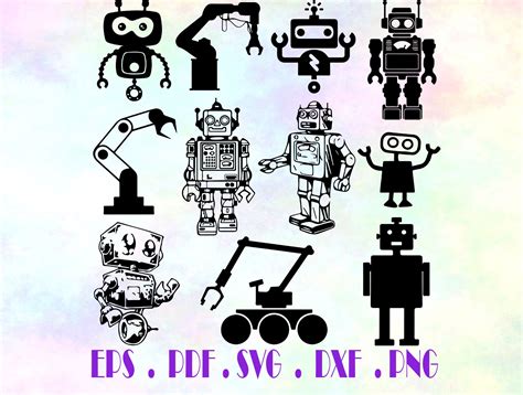 Robot Svg Bundle Robot Svg Robot Clipart Robot Cut Files Etsy