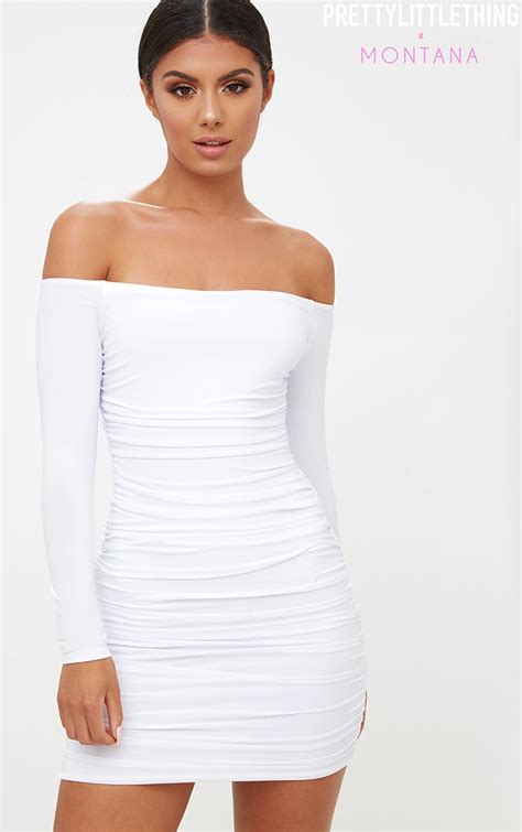 Women S Clothing Bodycon White Bodycon Dress Pretty Little Thing