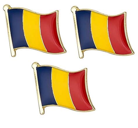 Buy Pack Of 3 X Of Romania Romanian Metal Pin Badges Online At
