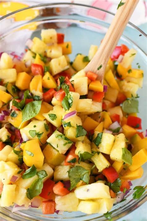 Pineapple Mango Salsa Recipe Savvy Saving Couple