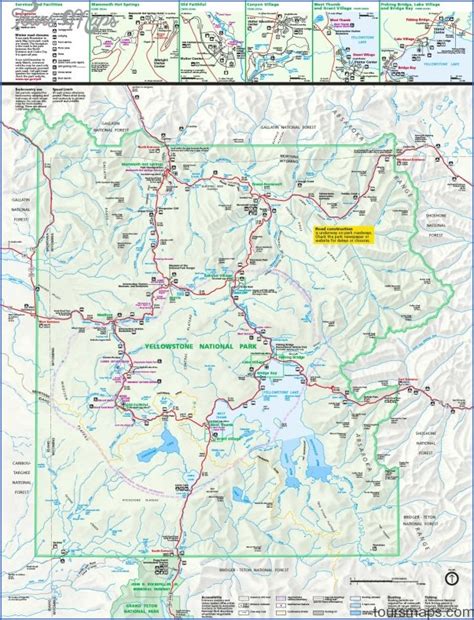Yellowstone Hiking Map