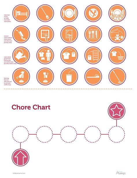 Illustrator Printable Chore Charts For Kids One Is For Older Kids
